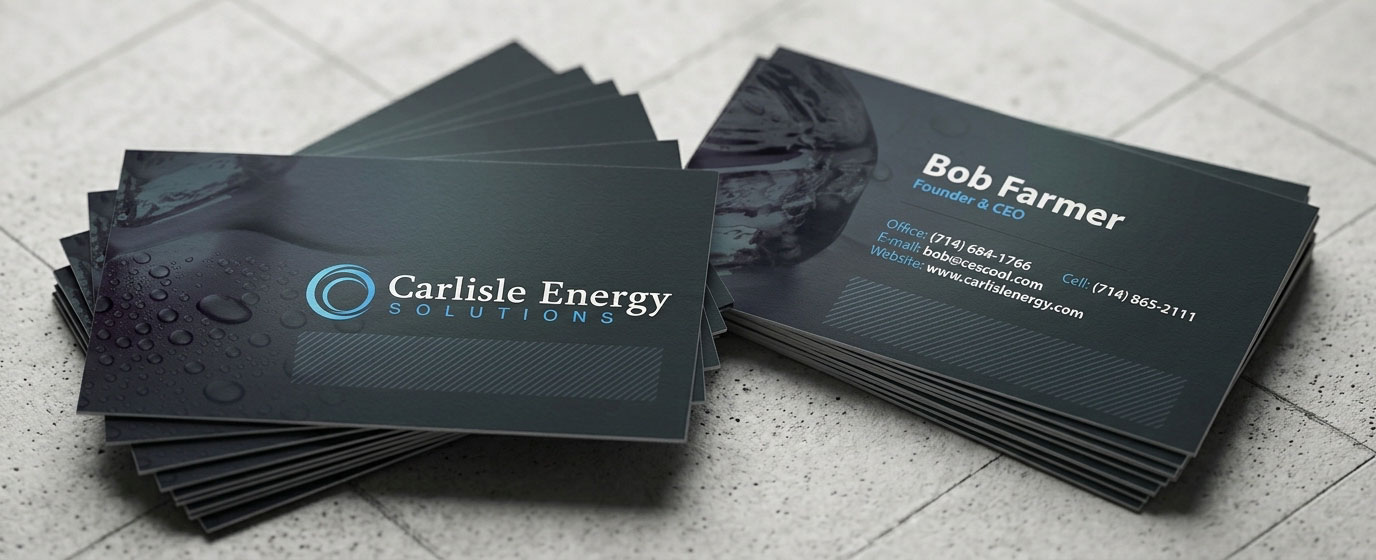 Full-page screenshot of Carlisle Energy Solutions Business Card