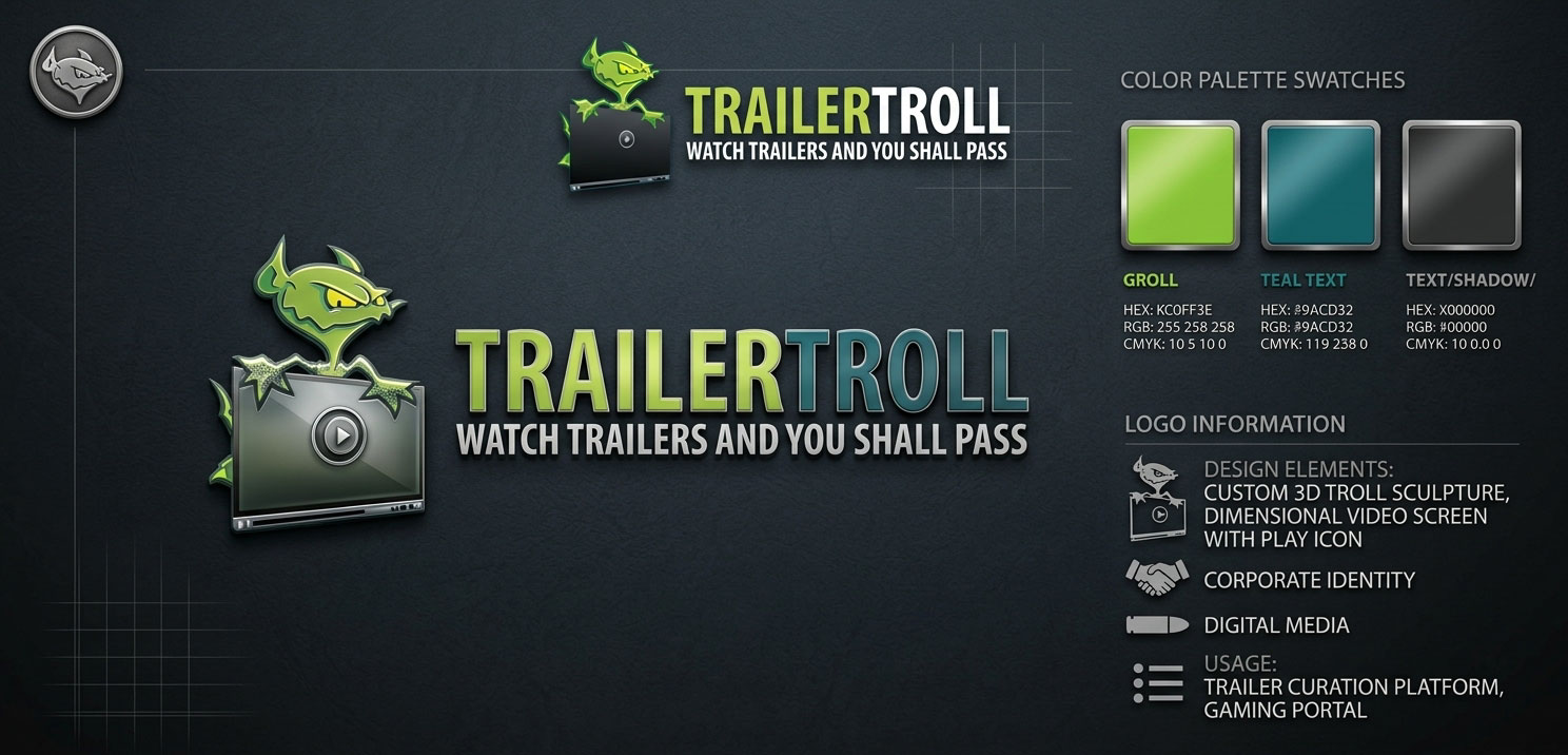 Full-page screenshot of TrailerTroll Logo