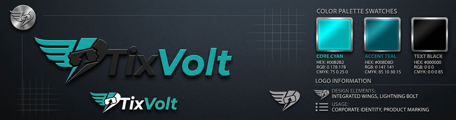 Full-page screenshot of TixVolt Logo