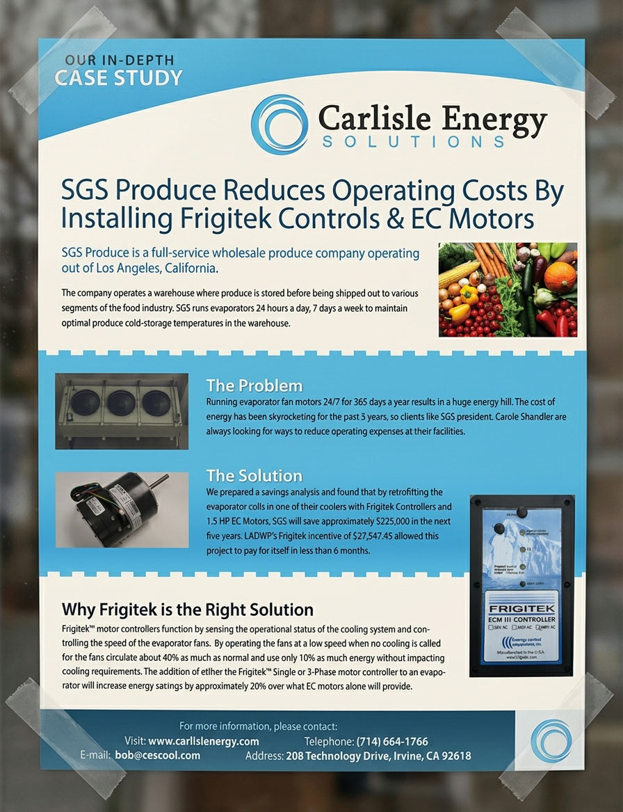 Full-page screenshot of Carlisle Energy Solutions Case Study Flyer