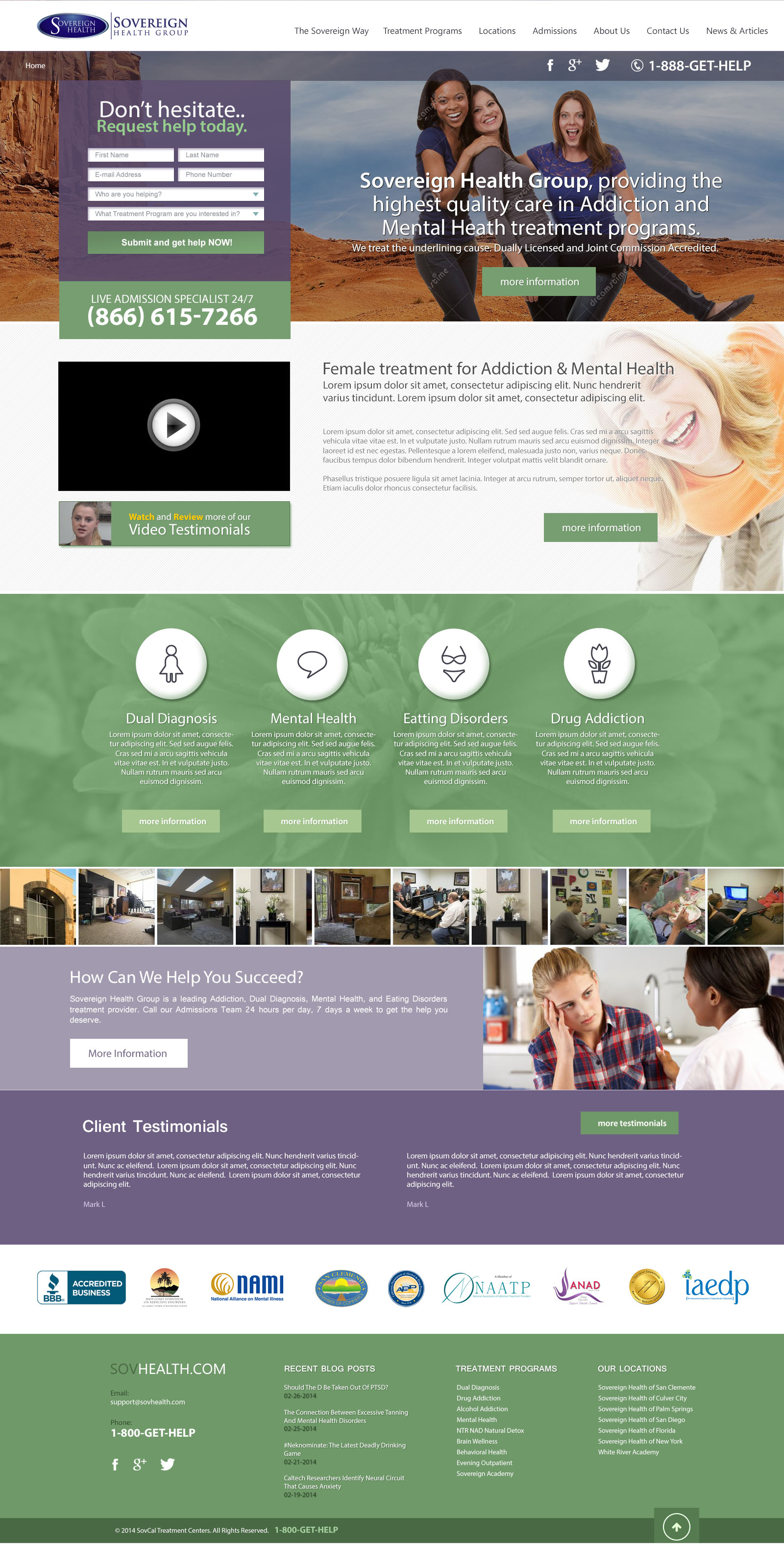 Full-page screenshot of Sovereign Arizona Website