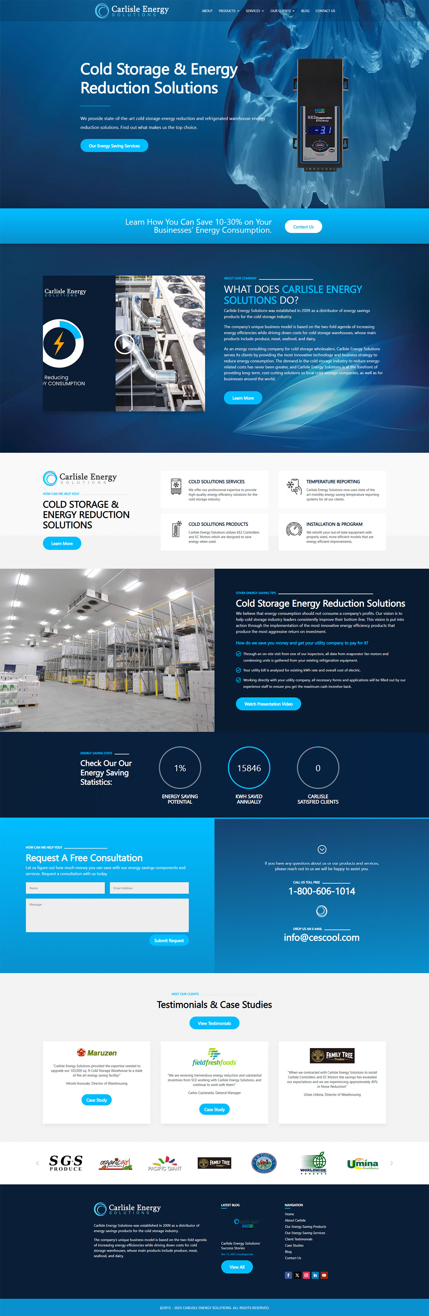 Full-page screenshot of Carlisle Energy Solutions Website