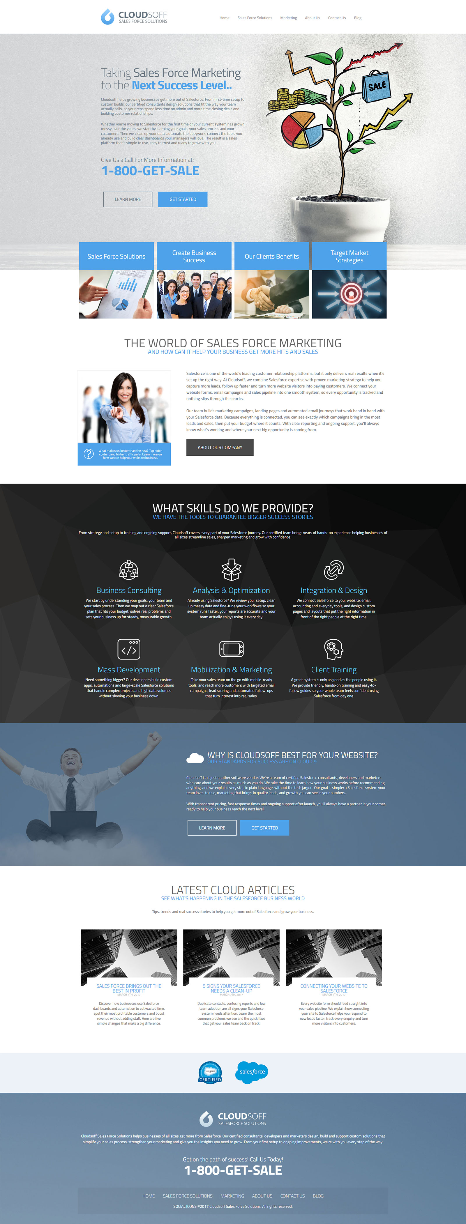 Full-page screenshot of Cloudsoft Salesforce Consultants Website