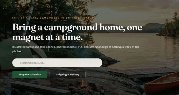 CampEscape Store Website project preview