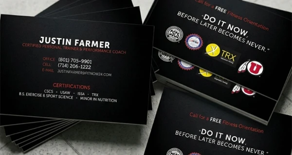J Fit Business Card project preview
