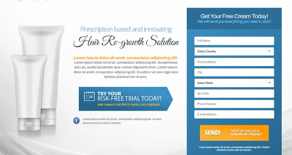MDRX Hair Re-Growth Website project preview