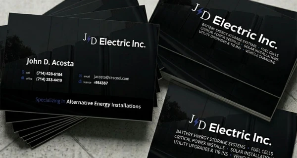 JD Electric Business Card project preview
