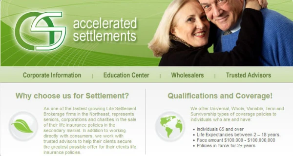 Accelerated Settlements Website project preview