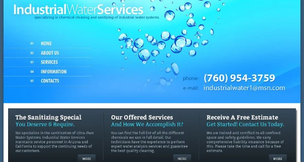 Industrial Water Services Website project preview