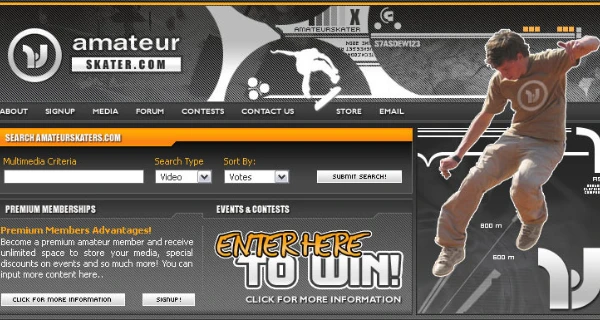 Amateur Skater Community Website project preview