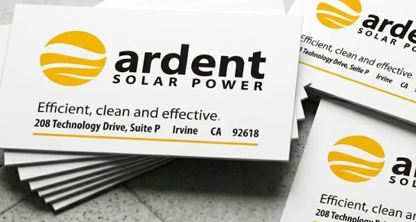 Ardent Solar Power Business Card project preview