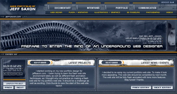 Web Portfolio of Jeff Saxon V2 Website project preview