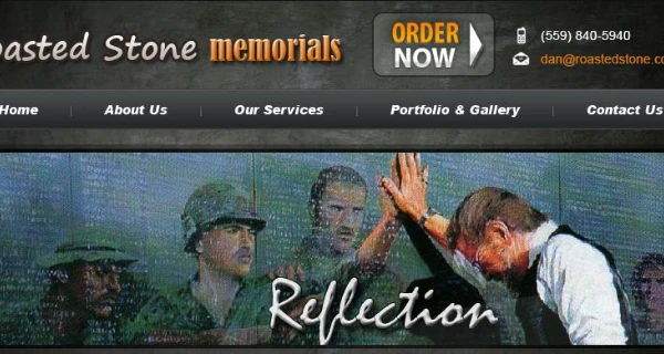Roasted Stone Memorials Website project preview