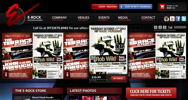 E-Rock Entertainment Website project preview