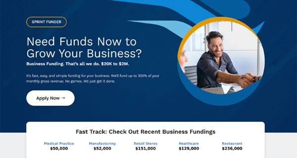 Sprint Funder Website project preview