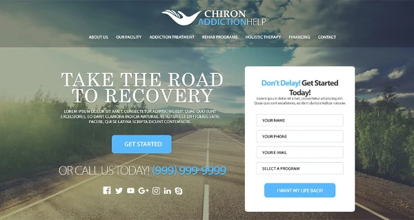 Chiron Addiction Help Website project preview