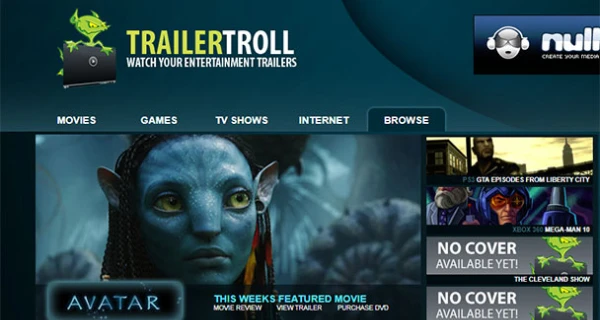 TrailerTroll Website project preview