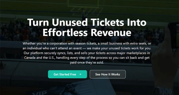 TixVolt - Unused Tickets Resale Website project preview